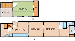 中央４丁目貸家の物件間取画像